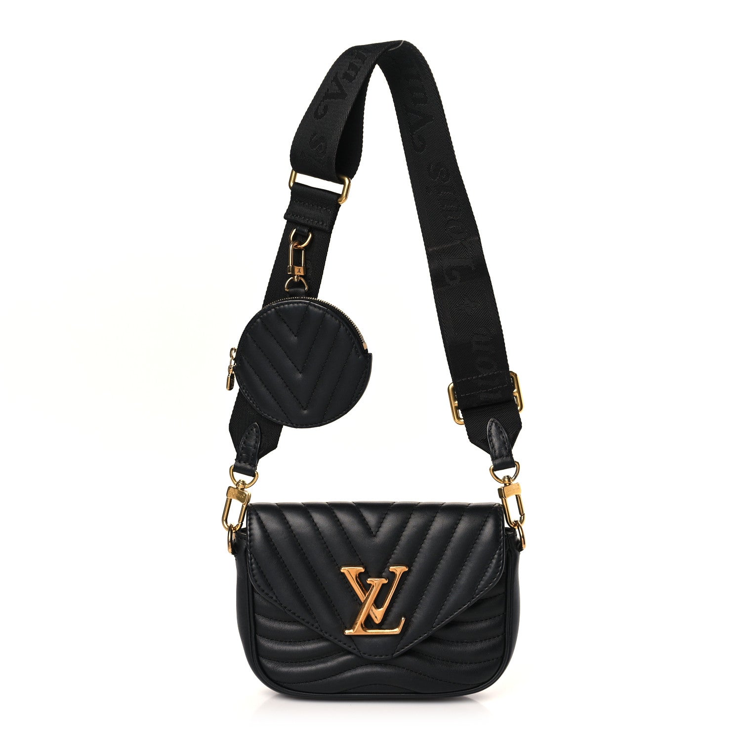 Louis Vuitton Calfskin New Wave Multi Pochette Black 1 of 8