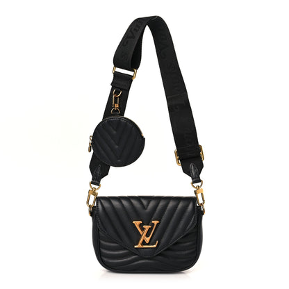 Louis Vuitton Calfskin New Wave Multi Pochette Black 1 of 8