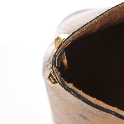 MCM Visetos Shopper Tote Cognac 19 of 21