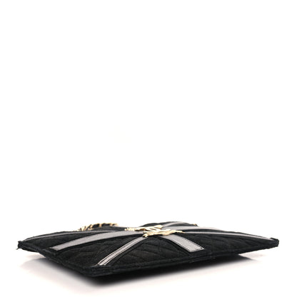 Chanel Suede Union Jack Clutch Black 4 of 10