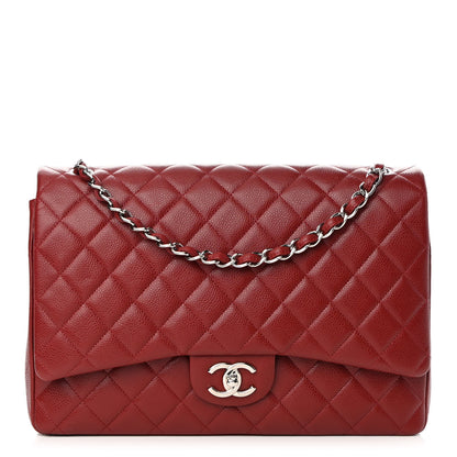 Chanel Caviar Quilted Maxi Double Flap Red 1 of 11