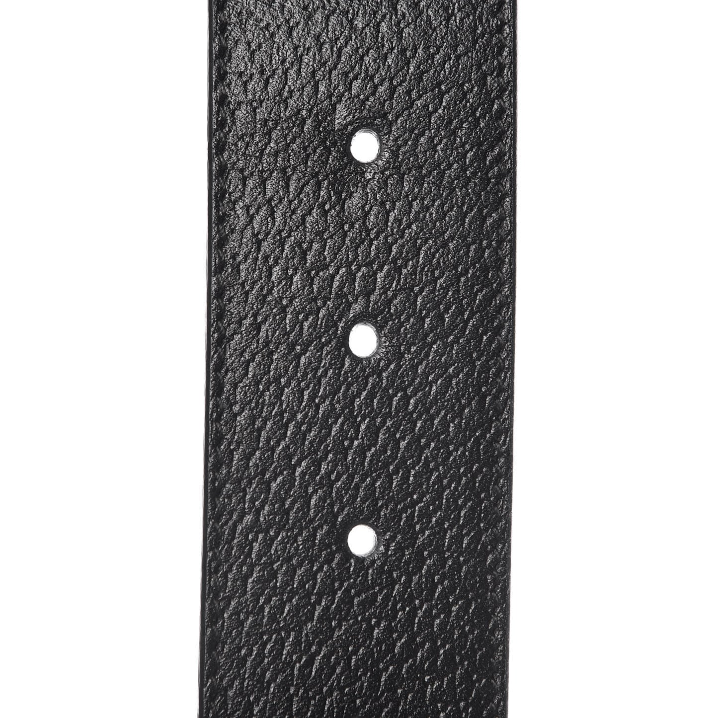 Textured Dollar Calfskin Nickel Double G 40mm Belt 80 32 Black