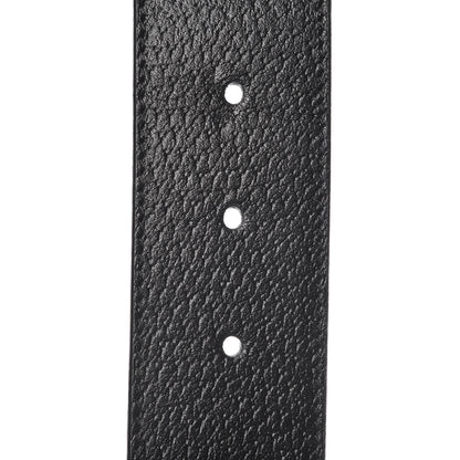 Gucci Textured Dollar Calfskin Nickel Double G 40mm Belt 80 32 Black 7 of 9