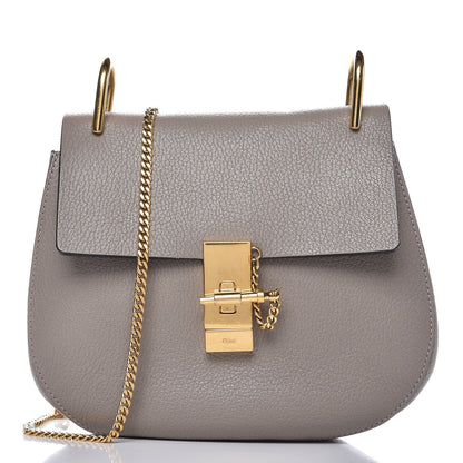 Chloe Grained Lambskin Drew Shoulder Bag Motty Grey 1 of 7