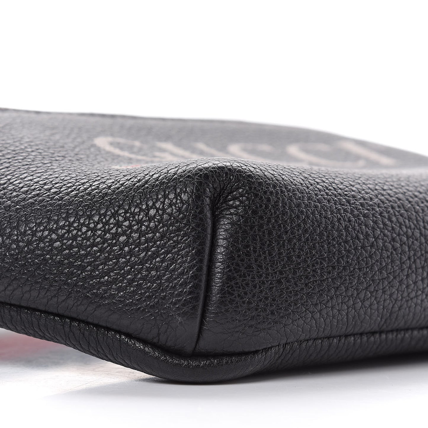 Grained Calfskin Small Logo Belt Bag Black