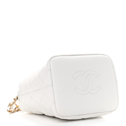 Chanel Lambskin Quilted Small Perfect Meeting Hobo White 4 of 9
