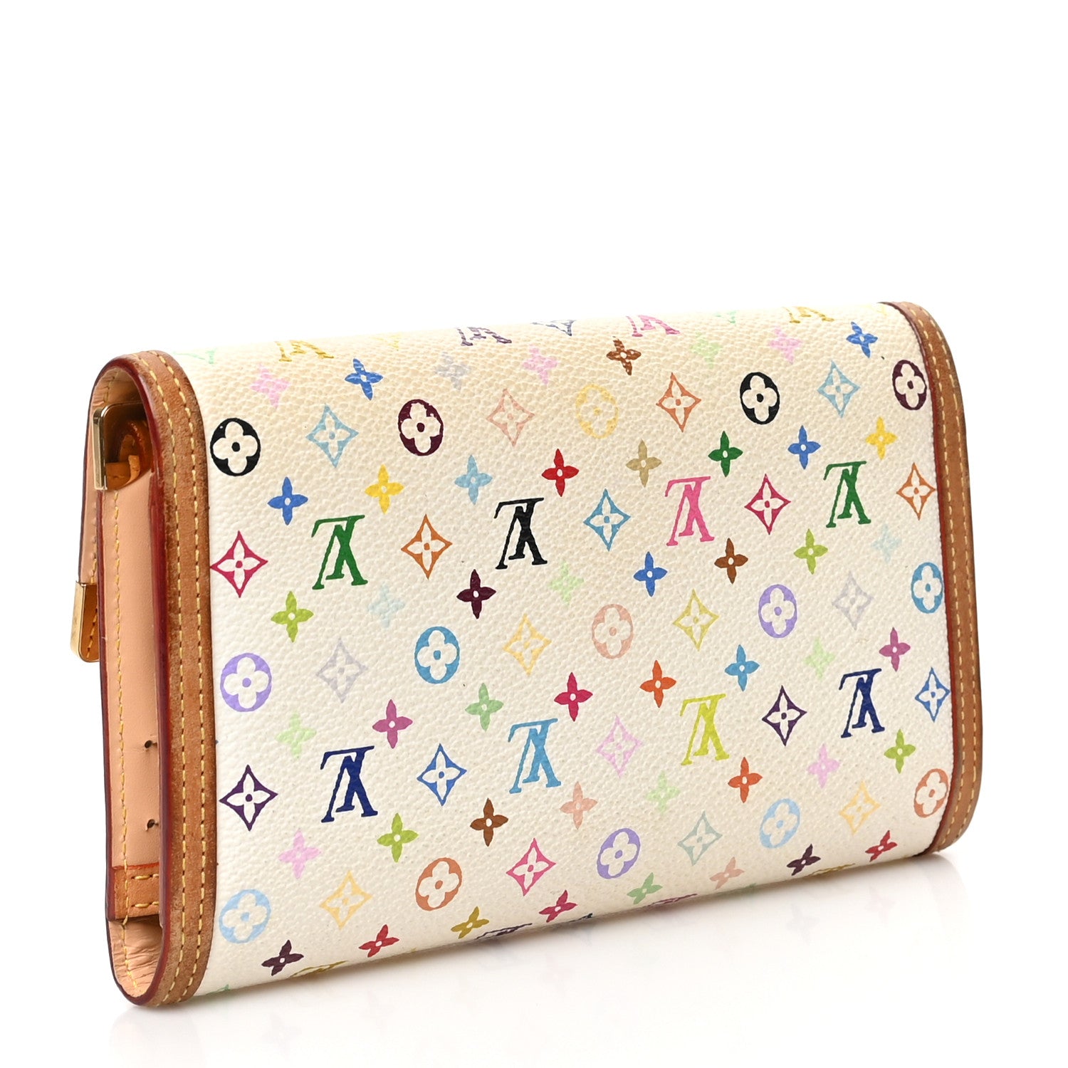 Louis Vuitton Monogram Multicolor Porte Tresor International Wallet White 3 of 10