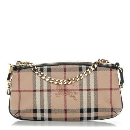 Burberry Haymarket Check Clara Pochette Chocolate 1 of 9