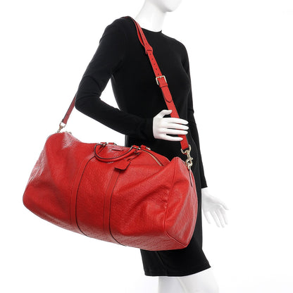 Gucci Guccissima Large Carry On Duffle Red 2 of 11