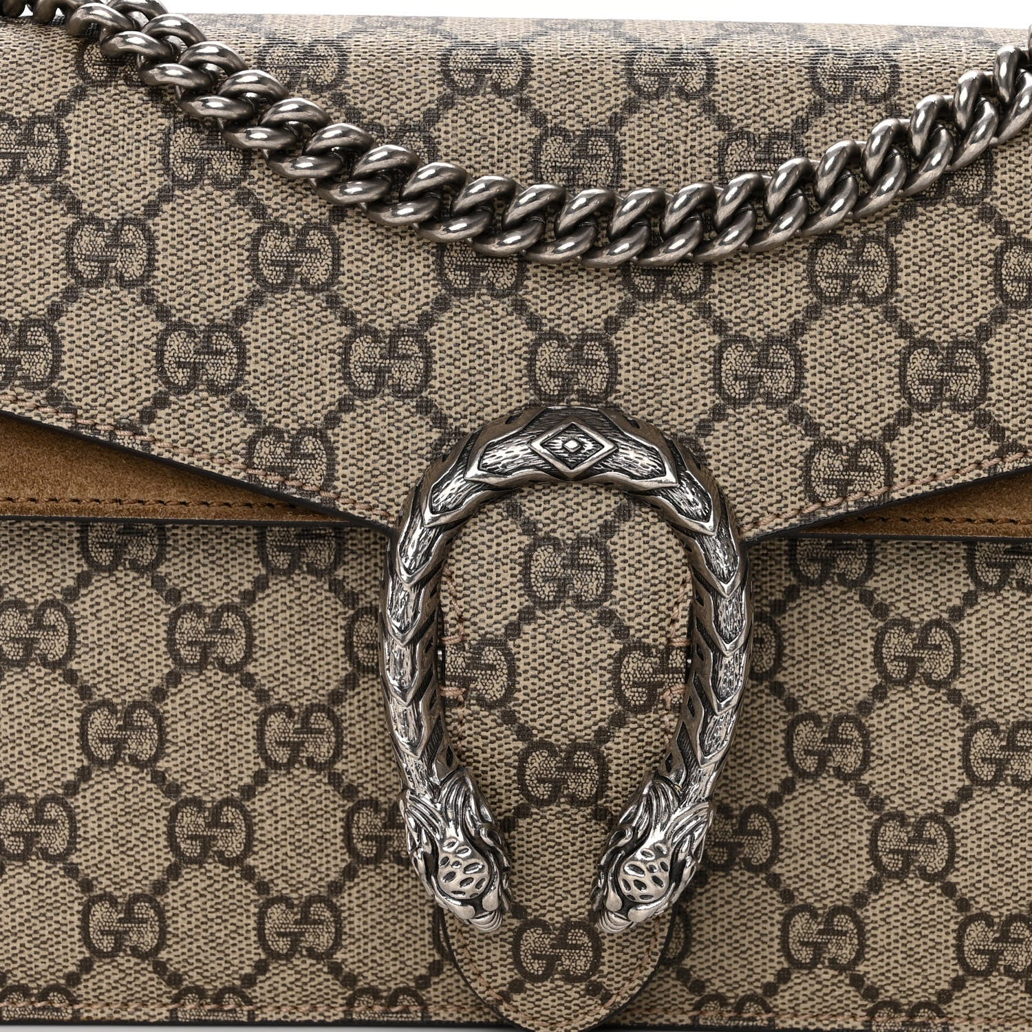 Gucci GG Supreme Monogram Small Dionysus Shoulder Bag Taupe 7 of 10