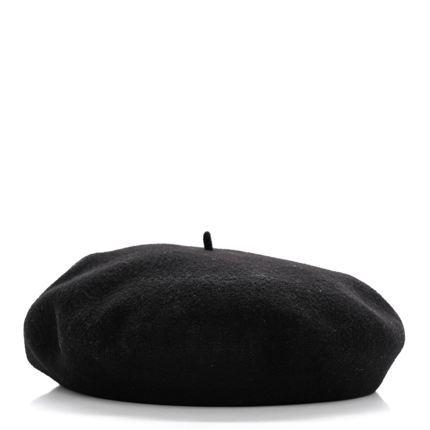 Hermes Merino Wool Silk Brides de Gala En Desordre Bonnie Beret 56 Black 4 of 9