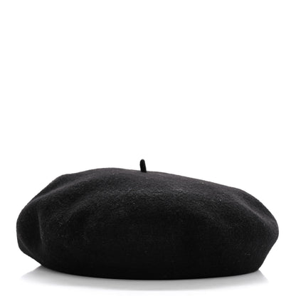 Hermes Merino Wool Silk Brides de Gala En Desordre Bonnie Beret 56 Black 4 of 9