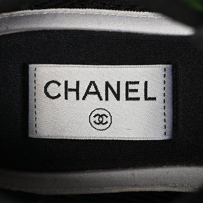 Chanel Velvet Calfskin Mixed Fibers CC Sneakers 39 Pink Green 7 of 11