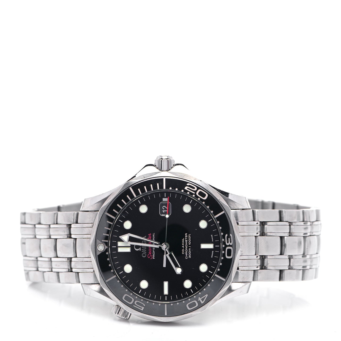 Stainless Steel 41mm Seamaster Professional Co-Axial Diver Automatic Watch Black 212.30.41.20.01.003