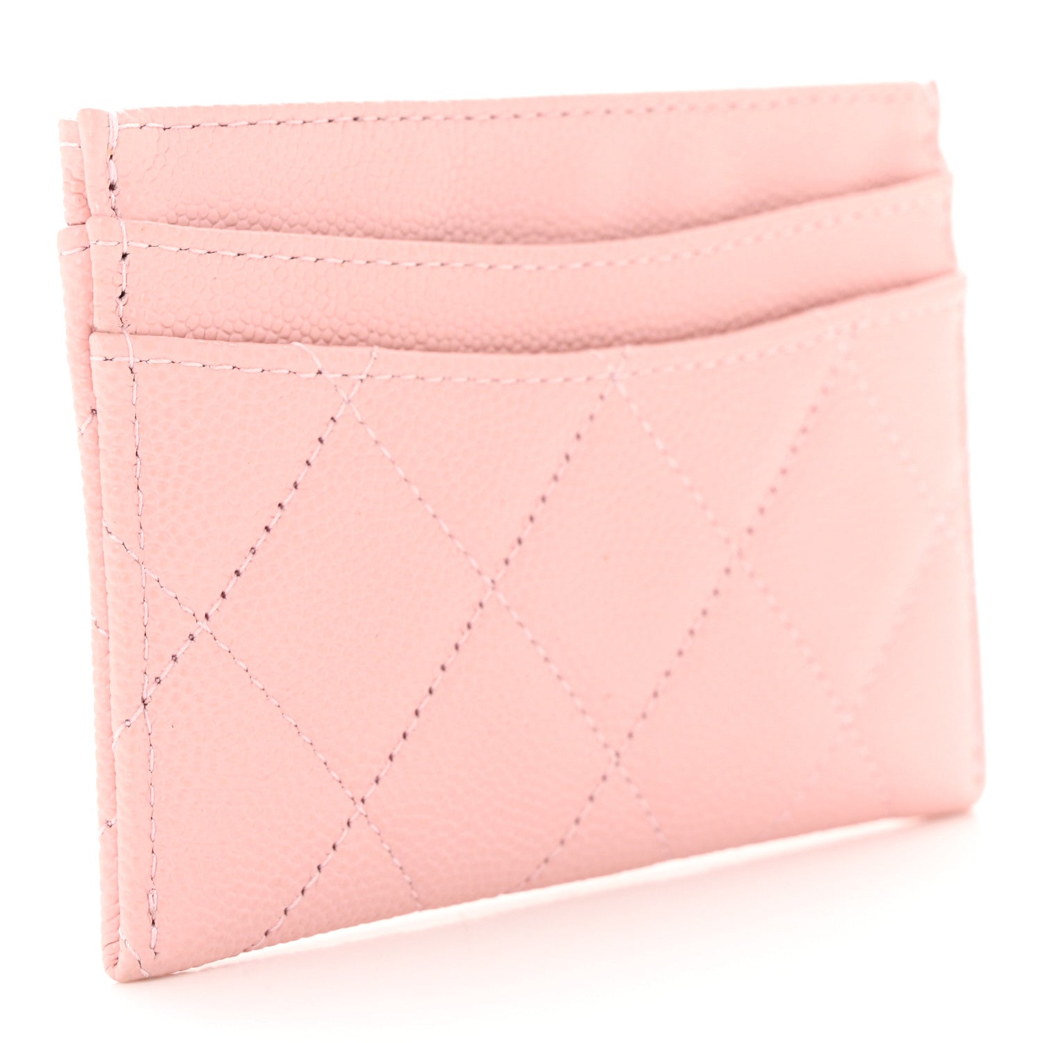 Chanel Caviar Quilted Card Holder Light Pink 3 of 9