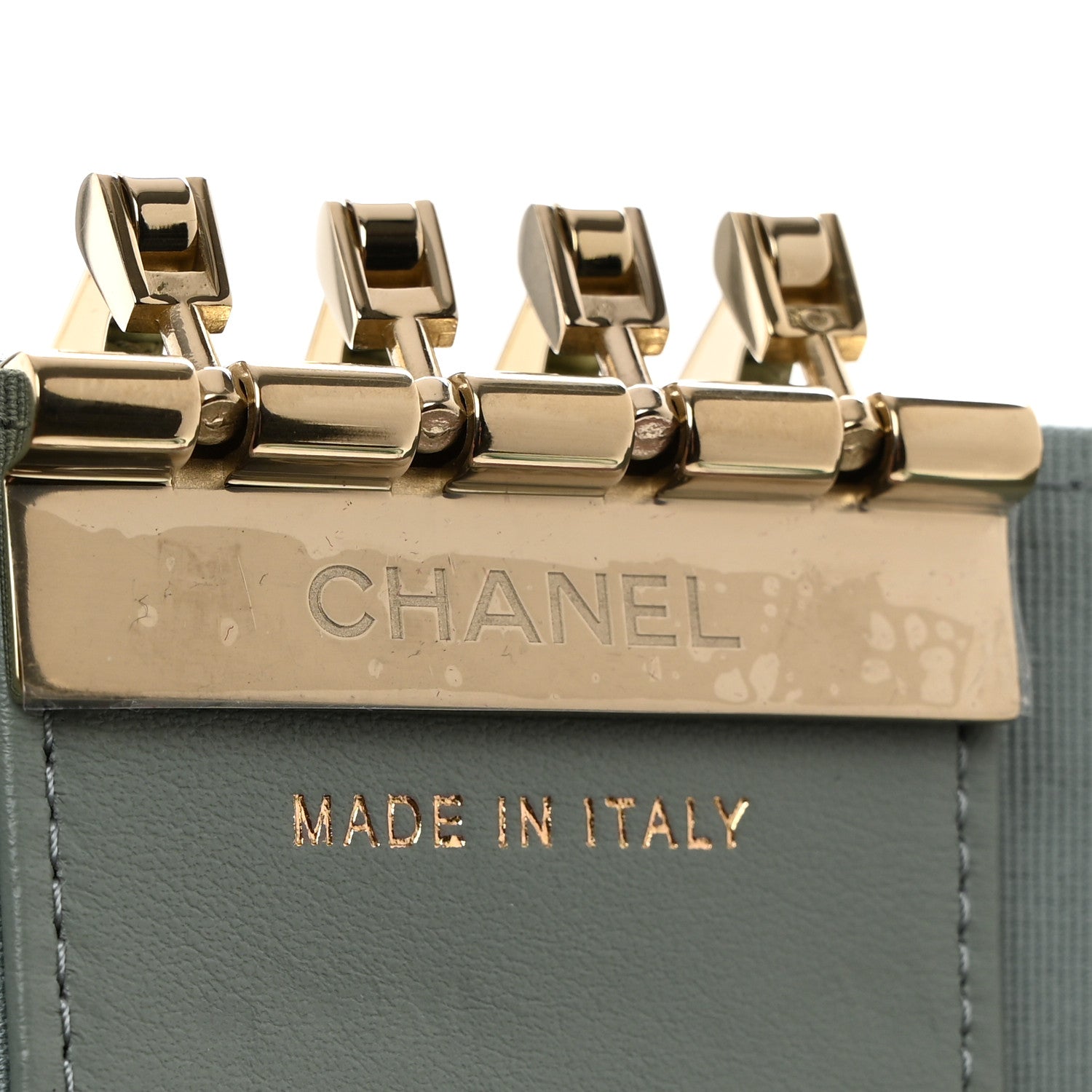 Chanel Caviar Quilted Classic 4 Key Holder Wallet Grey 7 of 9