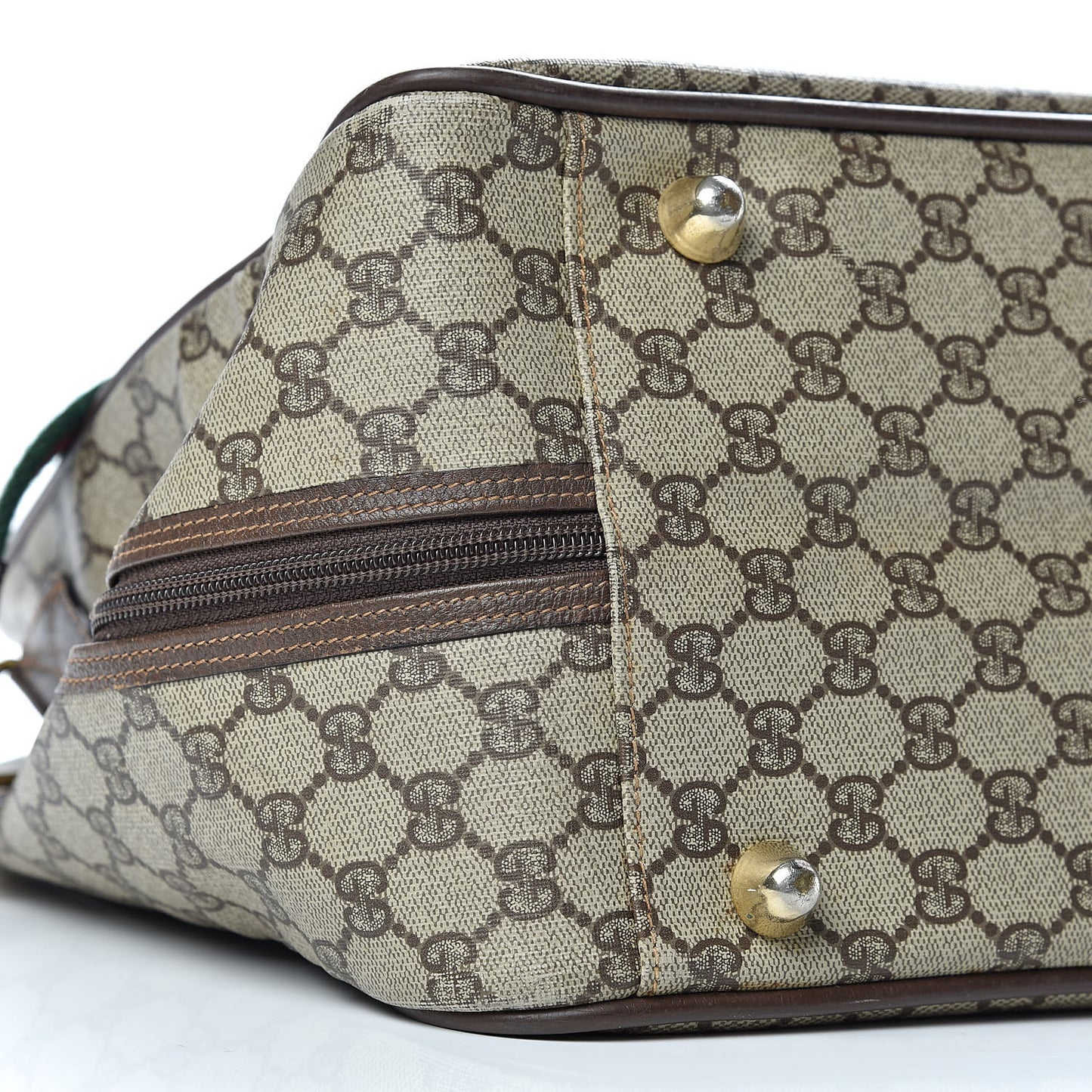 Coated Canvas Monogram Suitcase Luggage Brown