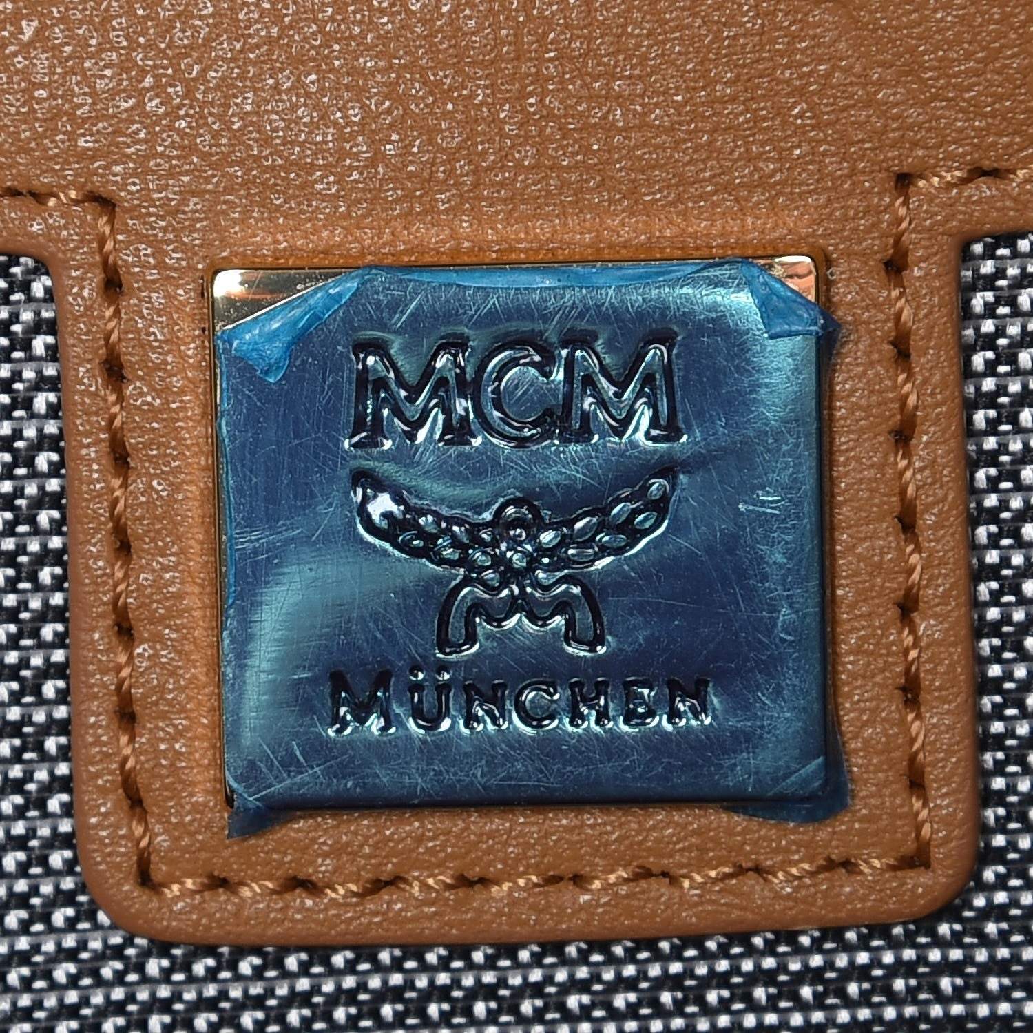 MCM Visetos Small Side Stud Stark Backpack Cognac 6 of 9
