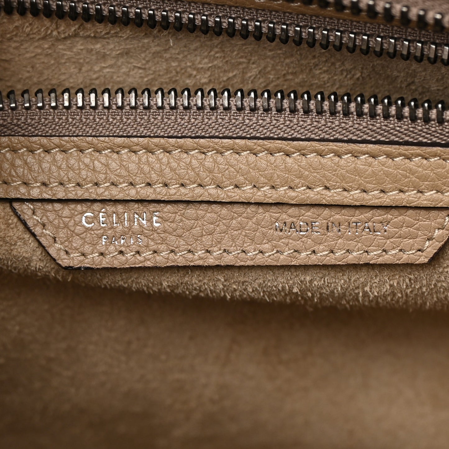 Drummed Calfskin Micro Luggage Dune