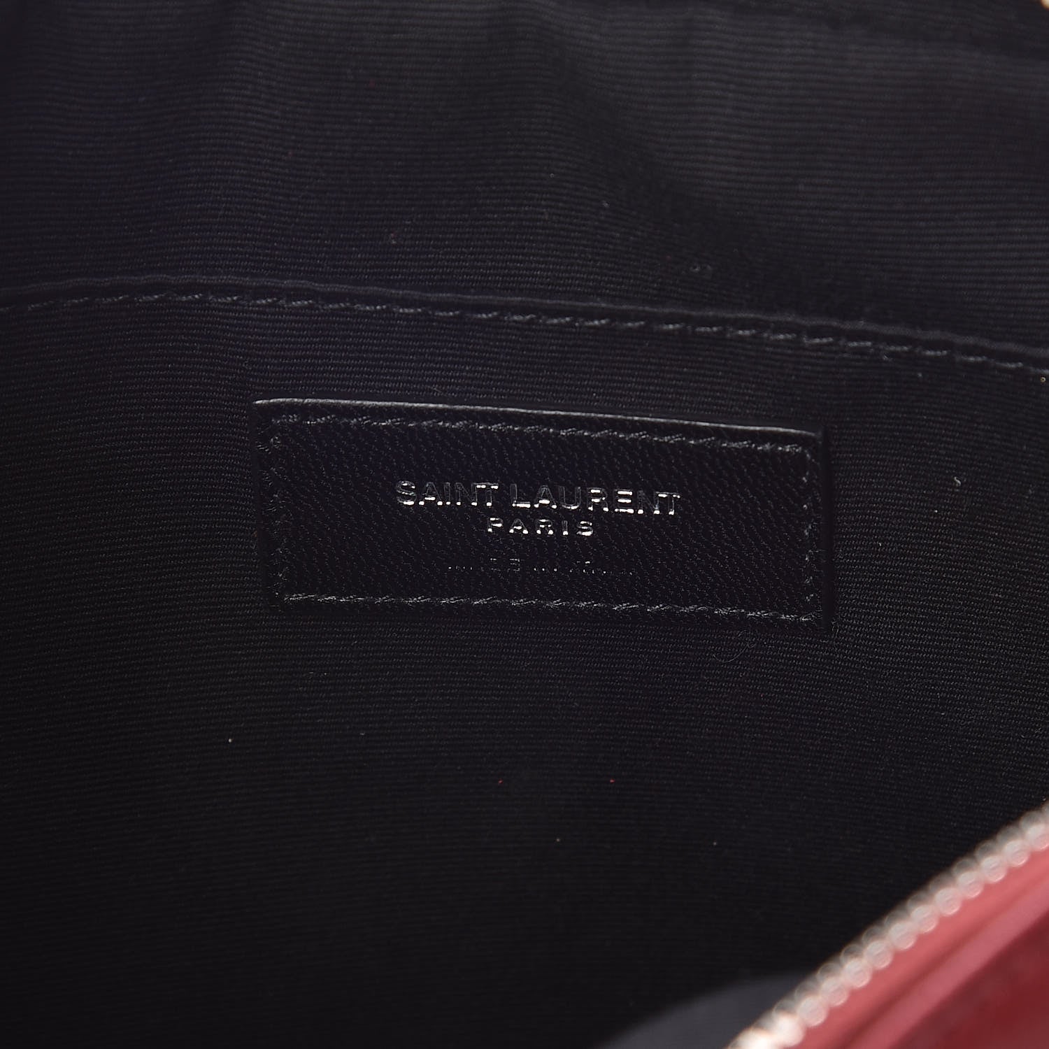 Saint Laurent Lambskin Monogram Small Lou Camera Bag Lipstick Red 6 of 9