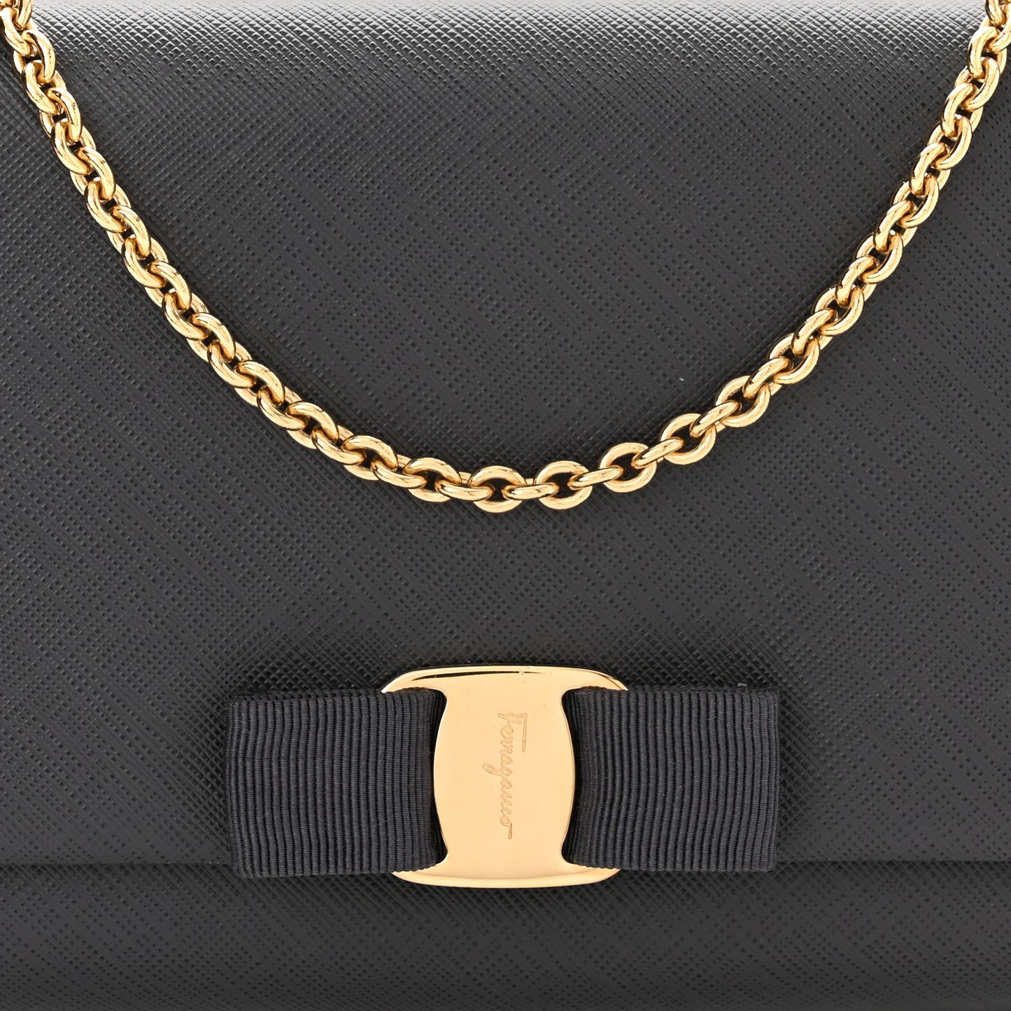Printed Calfskin Ginny Shoulder Bag Dark Grey
