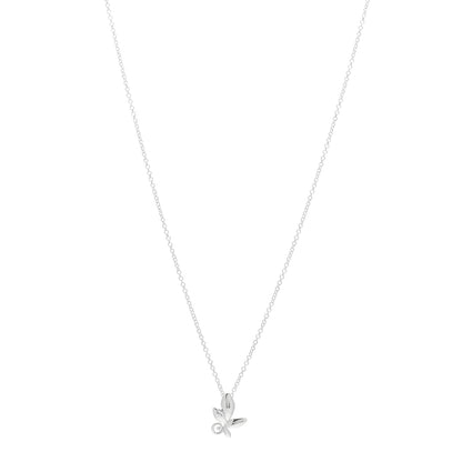 Tiffany Sterling Silver Paloma Picasso Olive Leaf Pendant Necklace 1 of 4
