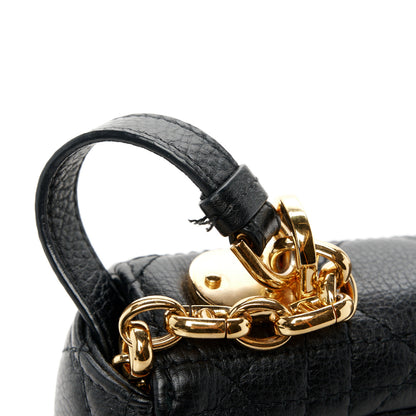 Christian Dior Calfskin Cannage Small Caro Bag Black 10 of 10