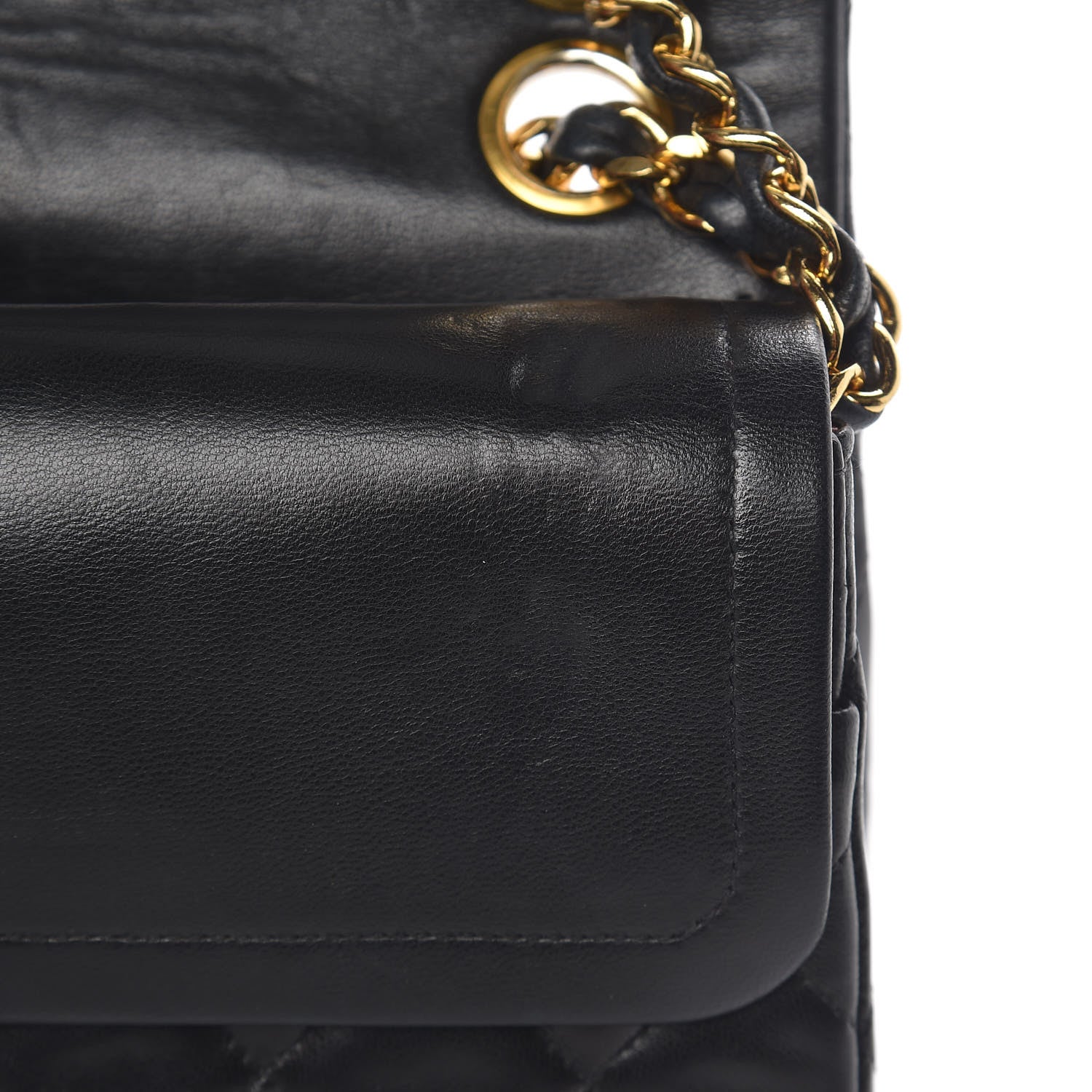 Chanel Lambskin Quilted Medium Double Flap Black 9 of 20