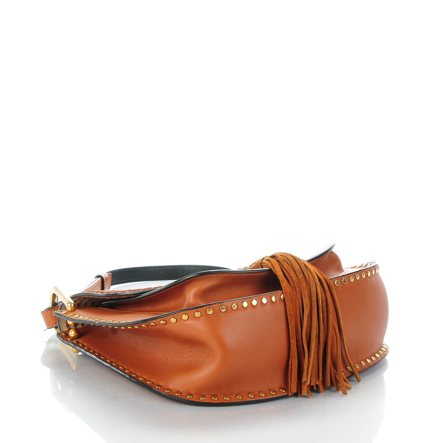 Calfskin Braided Medium Hudson Shoulder Bag Caramel