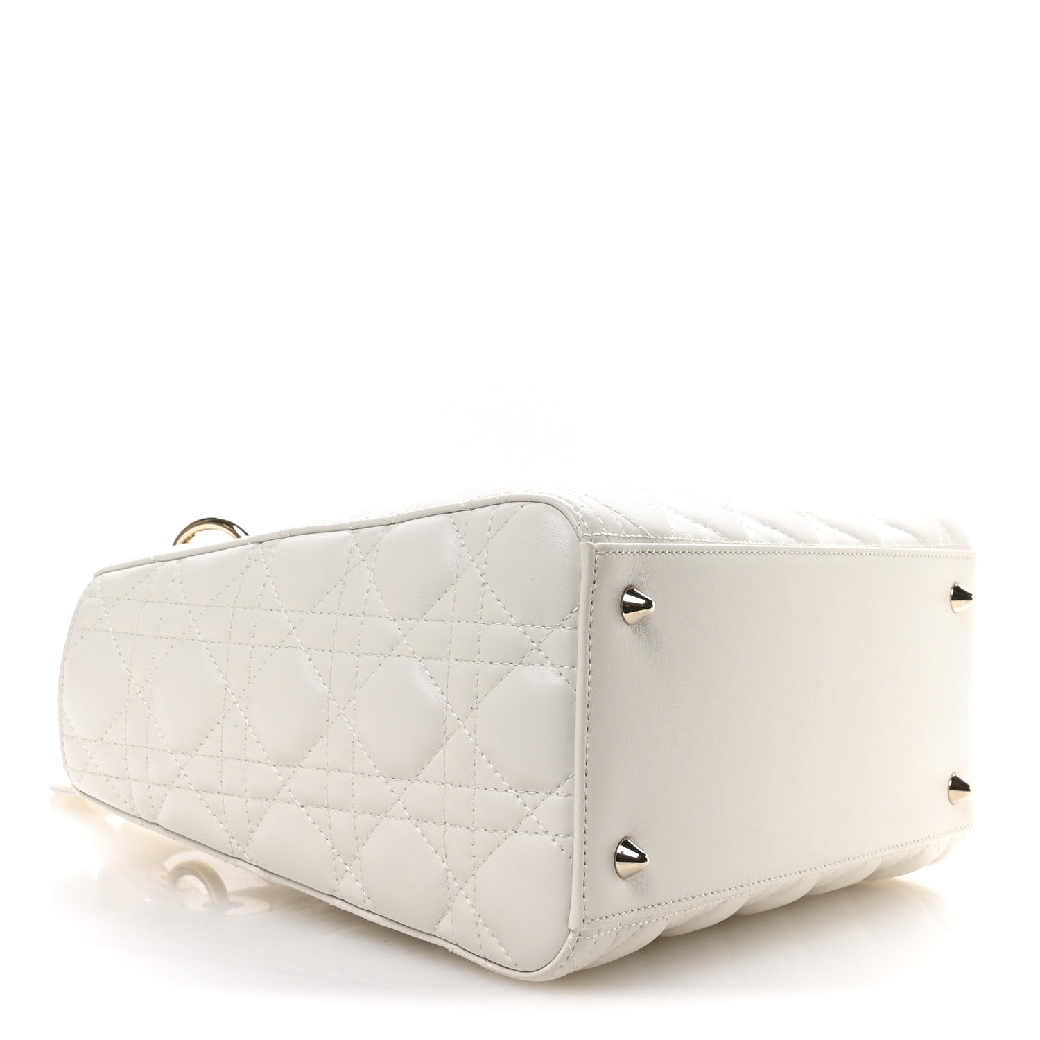Christian Dior Lambskin Cannage Medium Lady Dior White 4 of 10