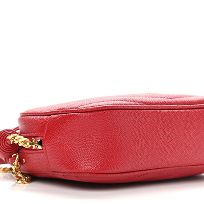 Saint Laurent Grain De Poudre Matelasse Monogram Mini Lou Camera Bag Eros Red 8 of 9