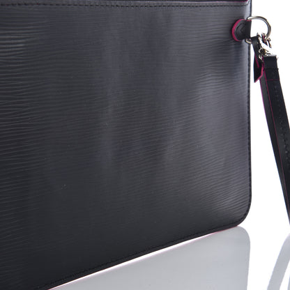 Louis Vuitton Epi Neverfull Pochette MM GM Black Hot Pink 9 of 9