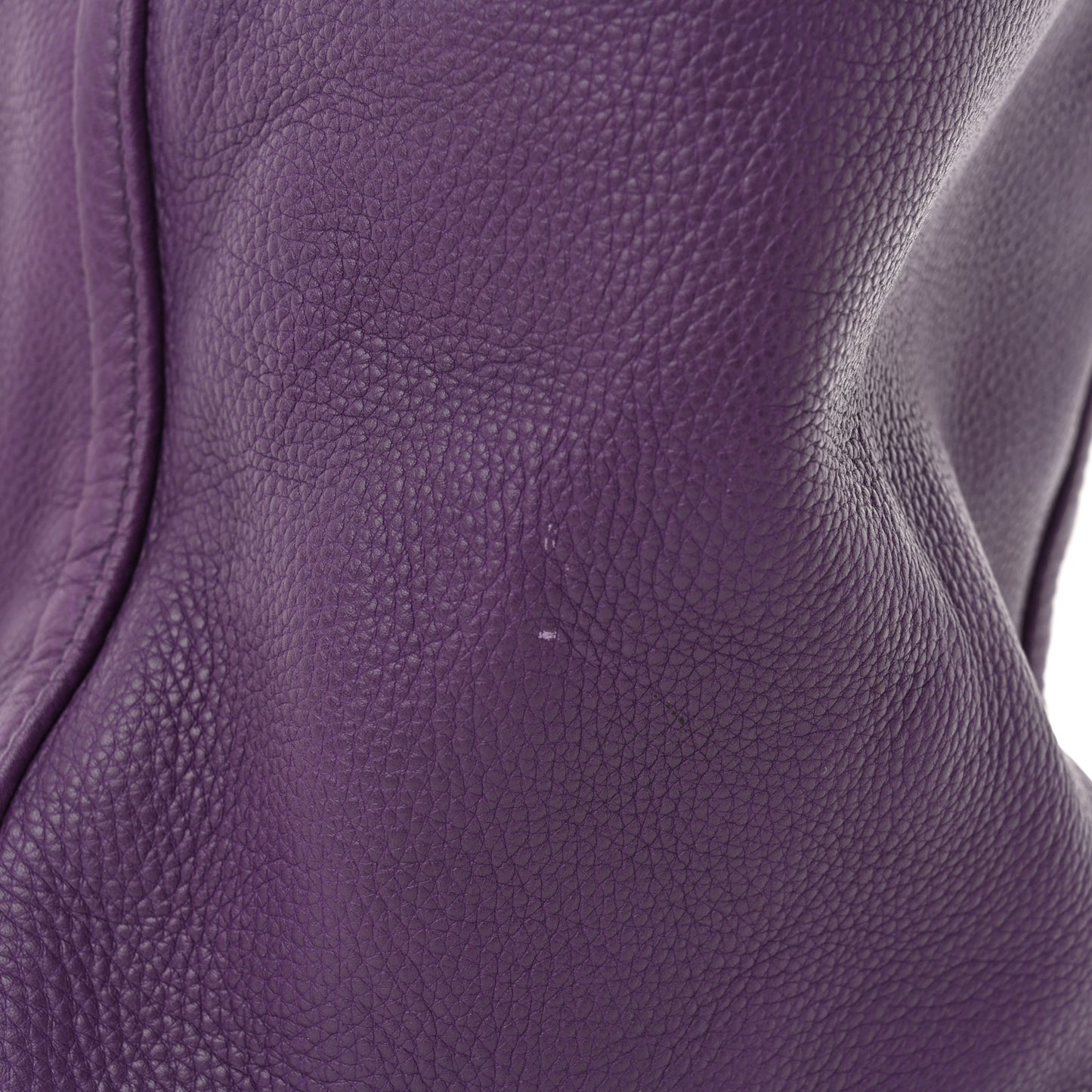 Pebbled Calfskin Large Soho Shoulder Bag Shine Purple