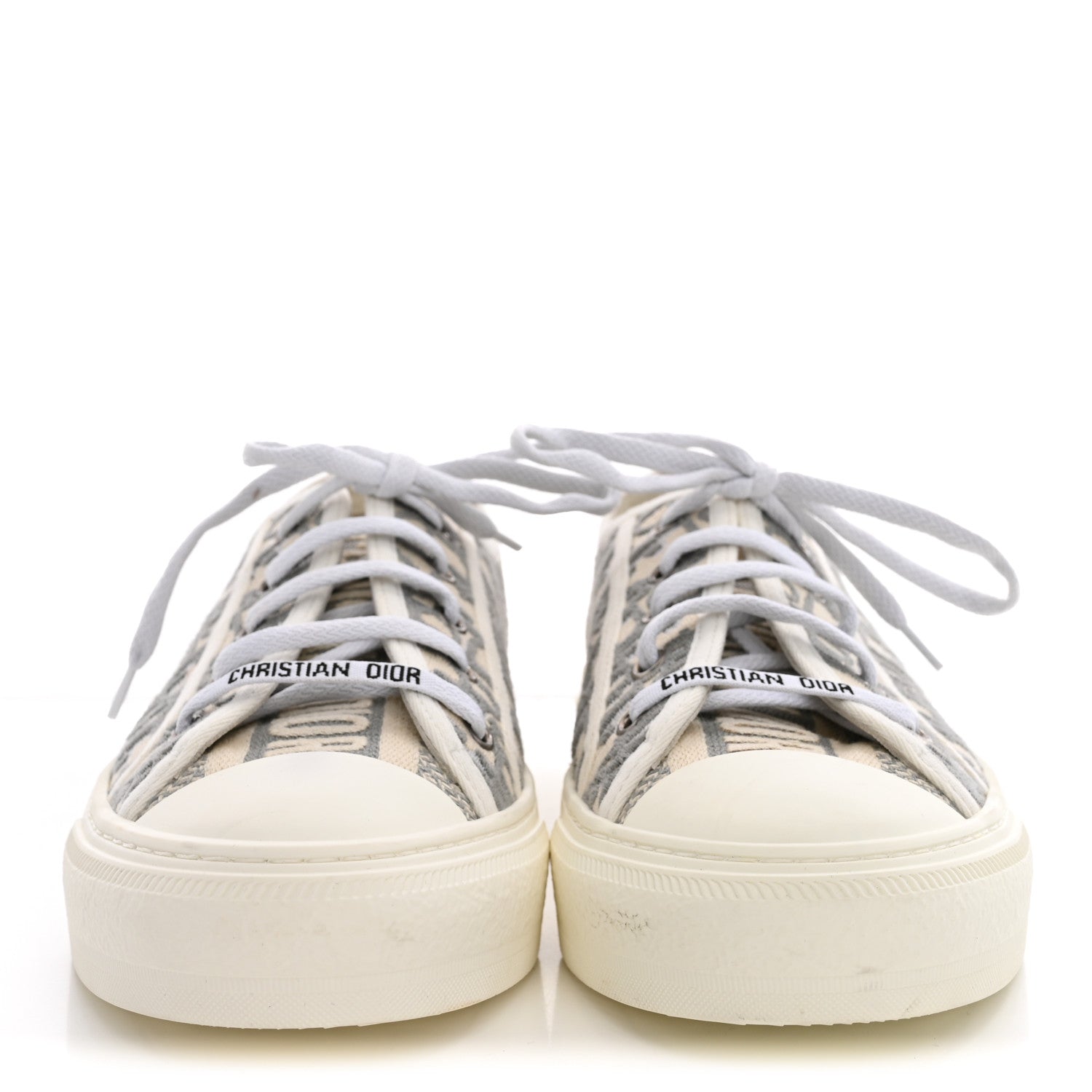 Christian Dior Canvas Oblique Walk'N'Dior Low Top Sneakers 41 Grey Stone 3 of 10