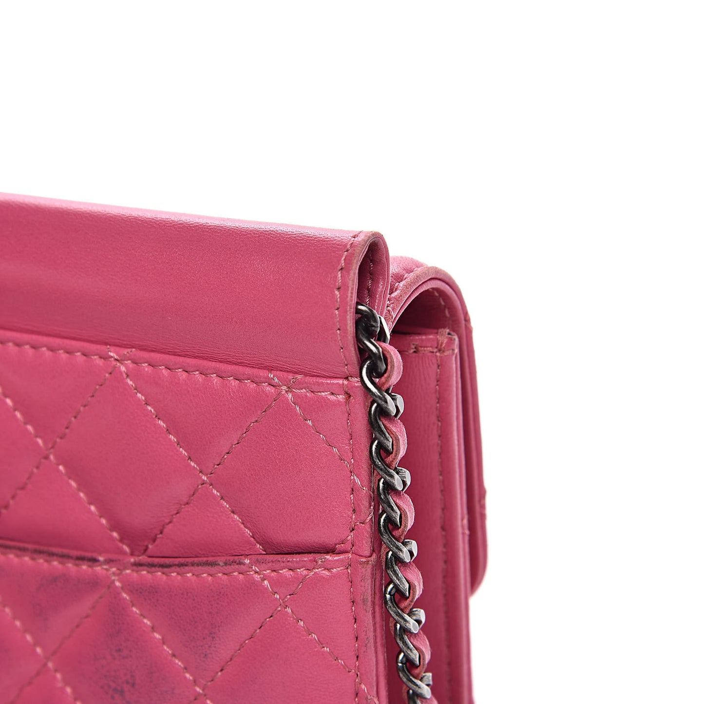 Lambskin Quilted Mini Crossing Times Flap Pink