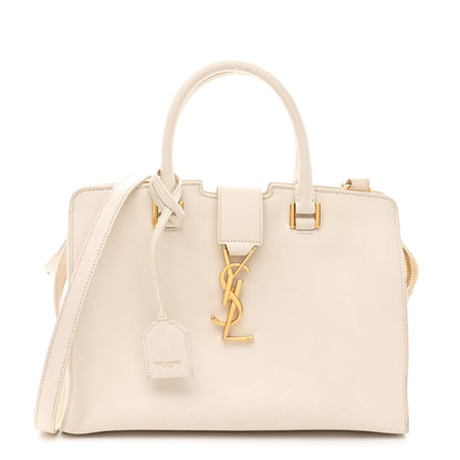 Saint Laurent Calfskin Baby Monogram Cabas Dove White 1 of 12