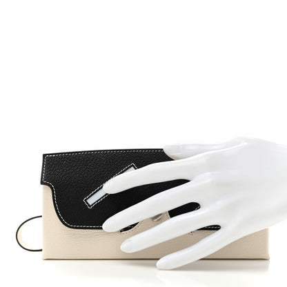 Hermes Chevre Mysore In-The-Loop Wink Glasses Case Nata Black Quebracho Menthe 2 of 10