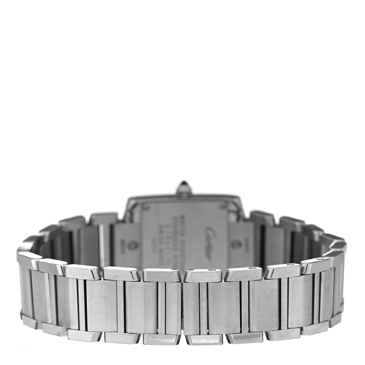 Cartier Stainless Steel Diamond Bezel 20mm Tank Francaise Quartz Watch 3 of 5