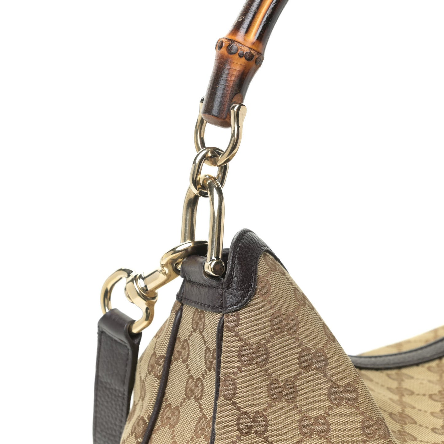 Monogram Medium Diana Bamboo Shoulder Bag Dark Brown
