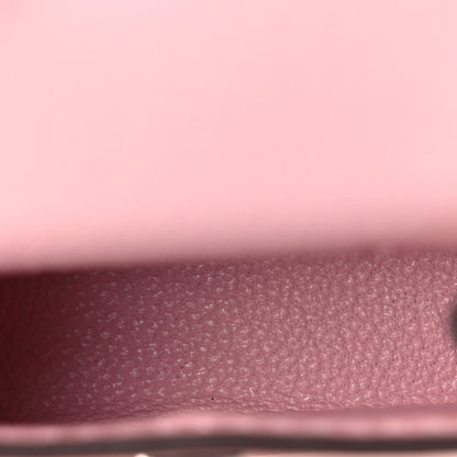 Hermes Tadelakt Mini Kelly Twilly Bag Charm Rose Sakura 4 of 7
