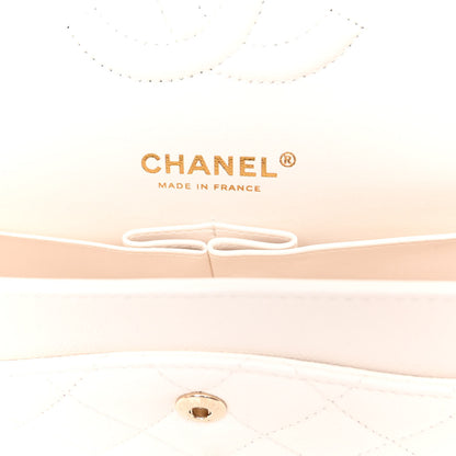 Chanel Caviar Quilted Medium Double Flap White 6 of 11