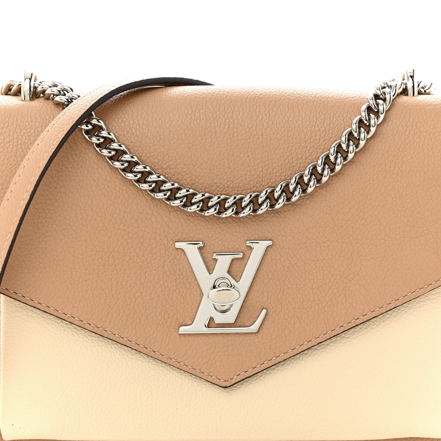 Soft Calfskin Mylockme Chain Bag BB Papyrus Creme