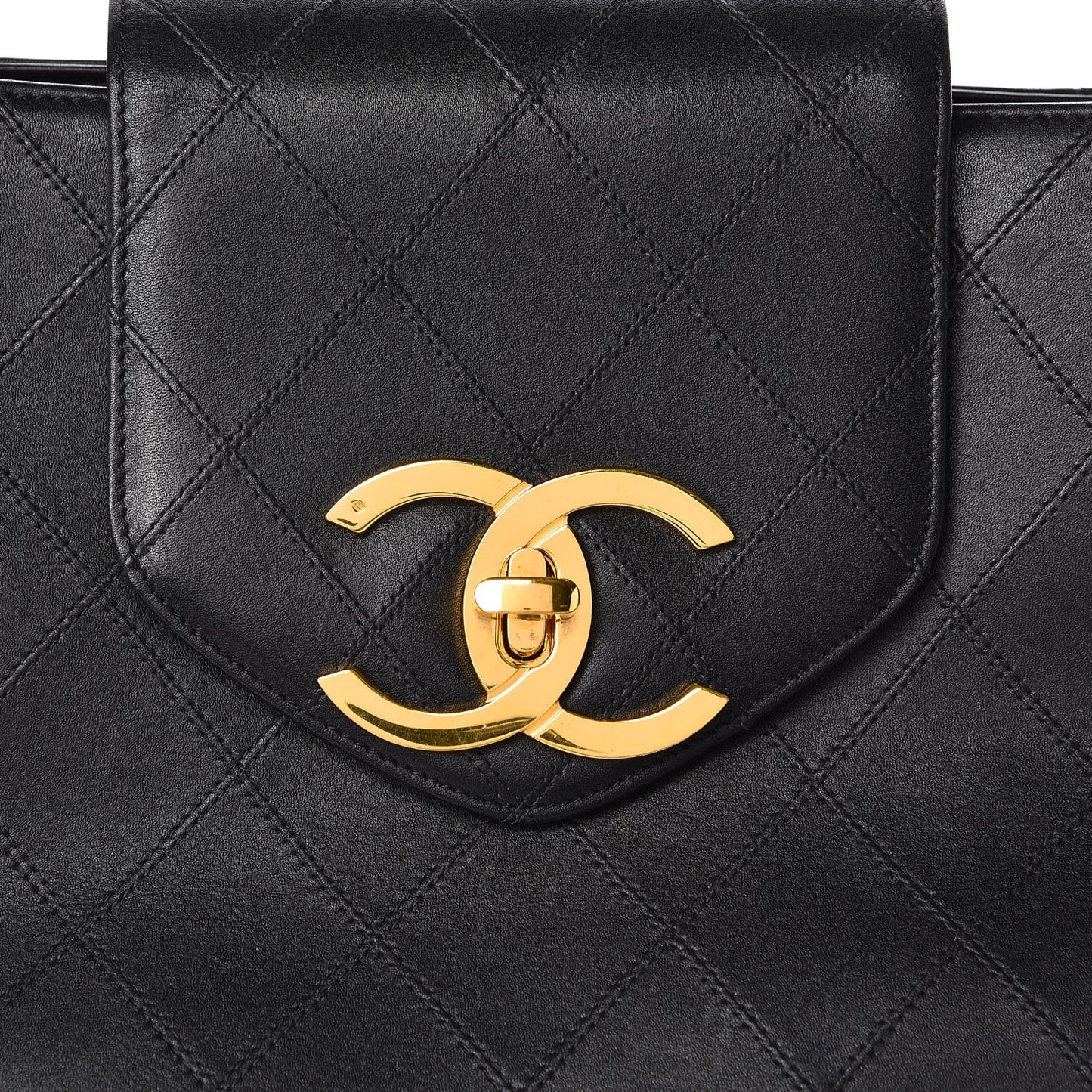 Calfskin Stitched XL Weekender Black