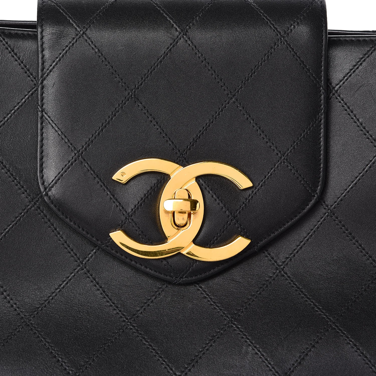 Chanel Calfskin Stitched XL Weekender Black 11 of 11