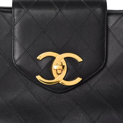 Chanel Calfskin Stitched XL Weekender Black 11 of 11