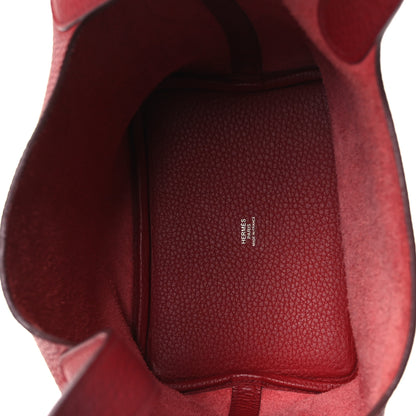Hermes Taurillon Clemence Picotin Lock 18 PM Rouge Garance 4 of 9