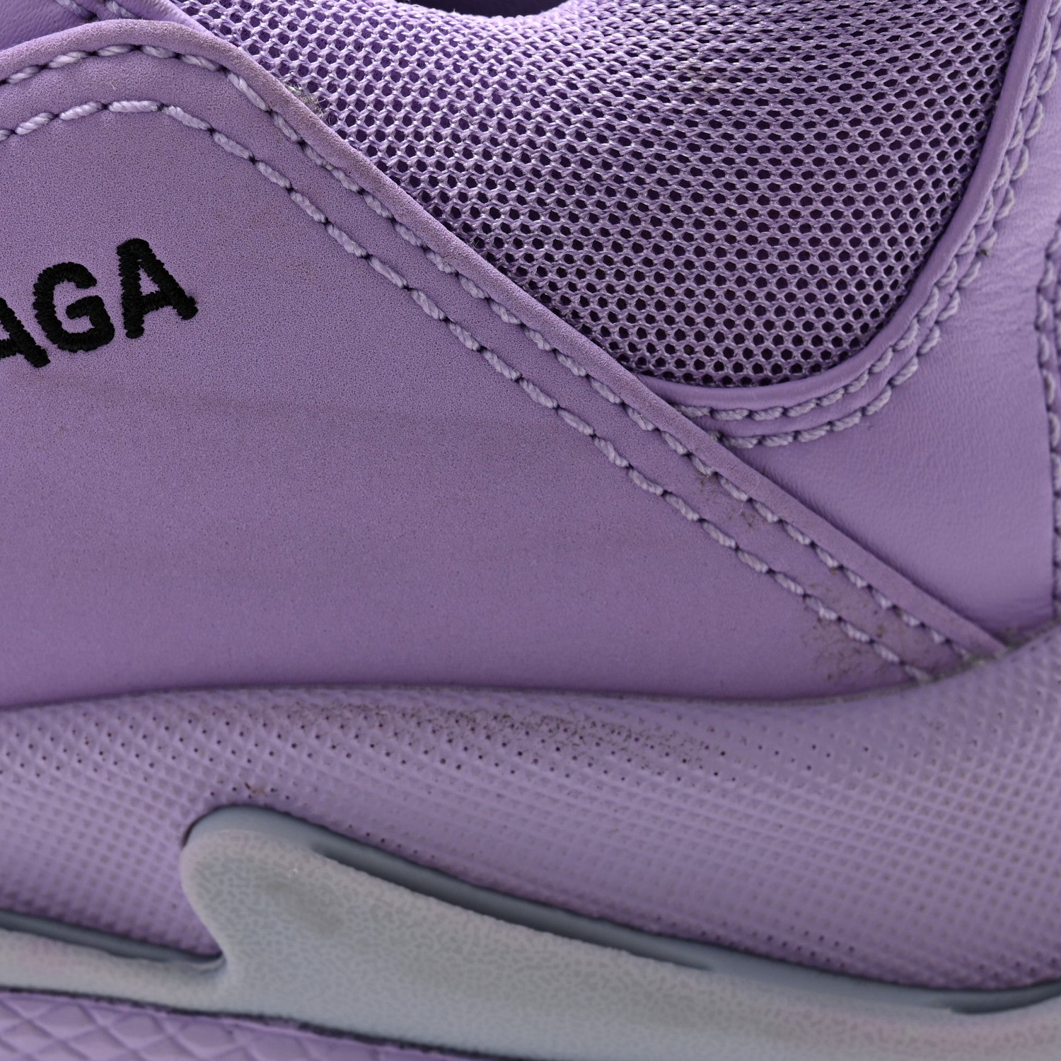 Balenciaga Fabric Mesh Mens Triple S Sneakers 43 Light Lilac 11 of 11
