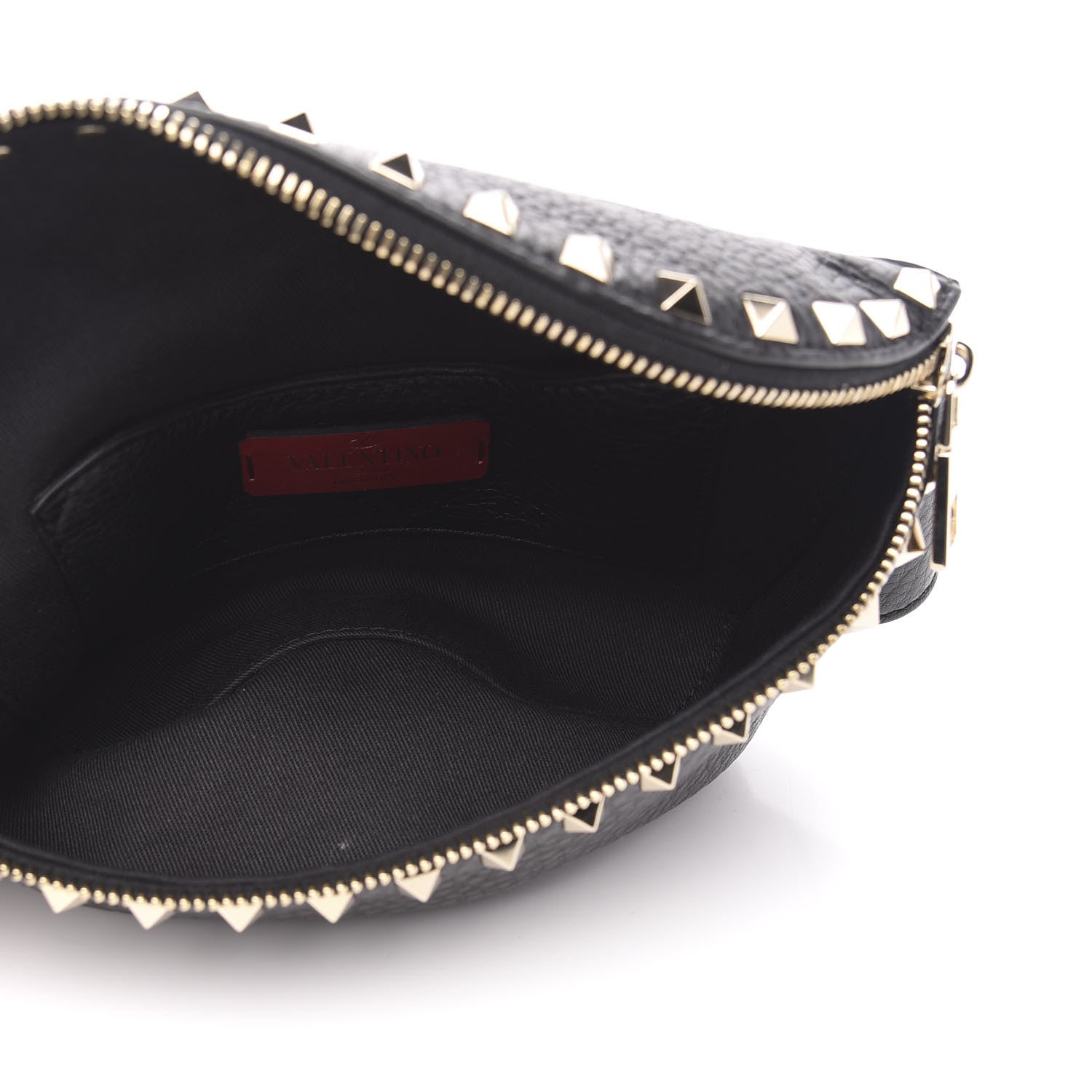 Valentino Garavani Grainy Calfskin Rockstud Belt Bag Black 5 of 8