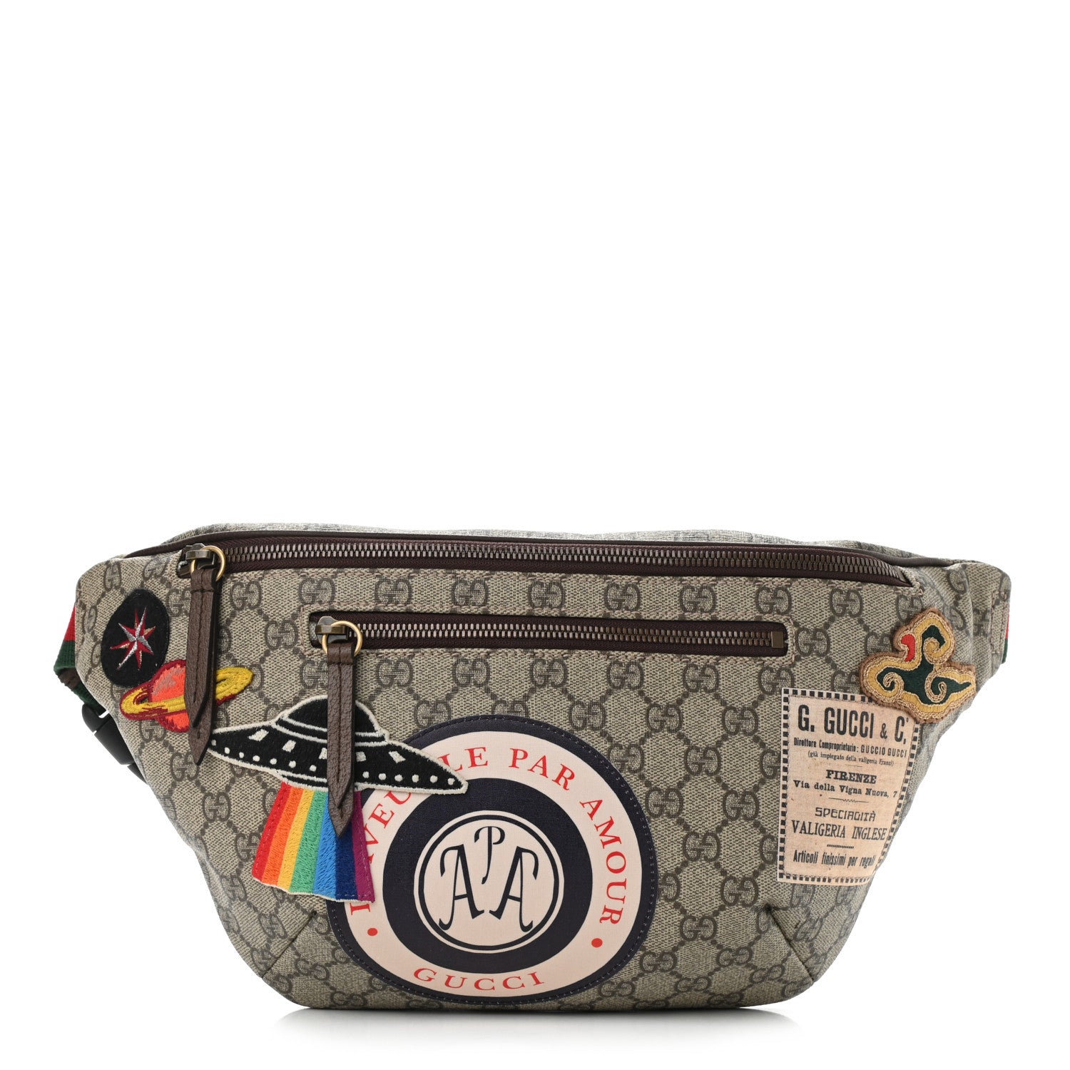 Gucci GG Supreme Monogram Courrier Belt Bag Beige New Acero 1 of 10