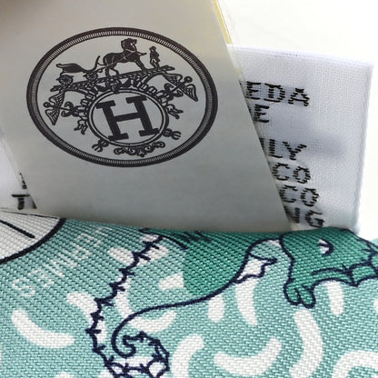 Hermes Silk Splash Park Twilly Vert De Gris Jaune Bleu 4 of 4